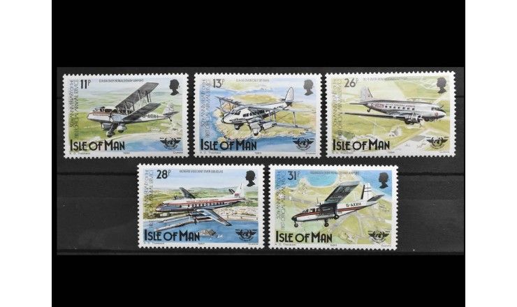 Остров Мэн 1984 г. "50-летие авиационного сообщения; 40-летие ICAO"