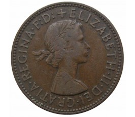 Великобритания 1/2 пенни 1954 г. Великобритания 1/2 пенни 1954 г.
