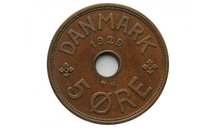 Дания 5 эре 1929 г.