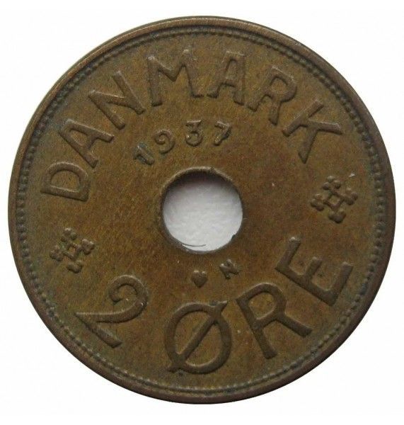 Дания 2 эре 1937 г.