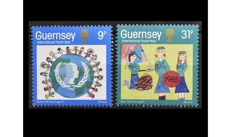 Гернси 1985 г. "Международный год молодежи"