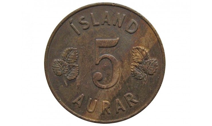 Исландия 5 аурар 1946 г.