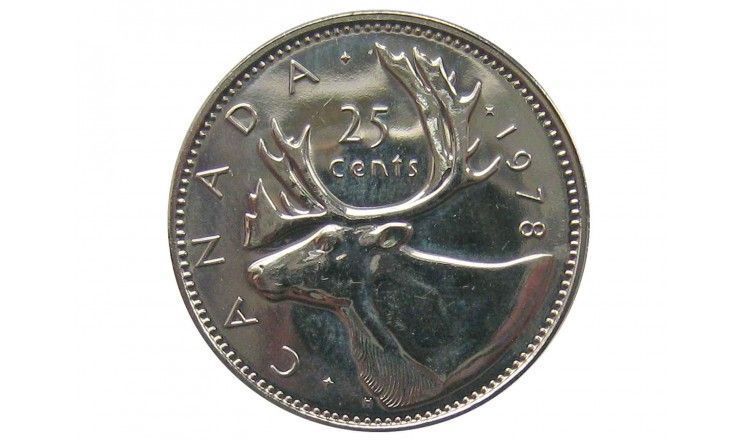 Канада 25 центов 1978 г.