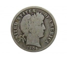 США дайм (10 центов) 1906 г.