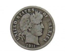 США дайм (10 центов) 1911 г. D