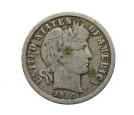 США дайм (10 центов) 1914 г. D