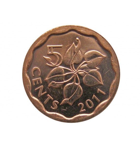 Свазиленд 5 центов 2011 г.