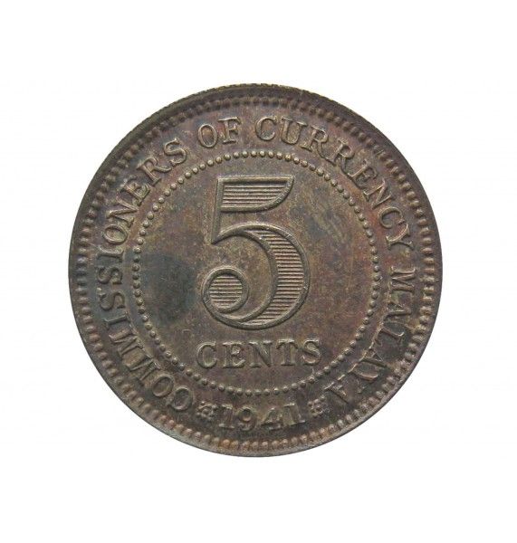Малайя 5 центов 1941 г.