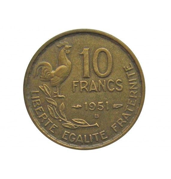 Франция 10 франков 1951 г. В