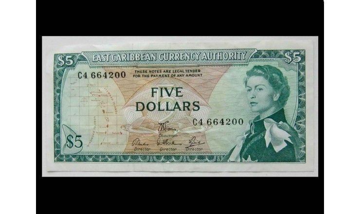 Восточно-Карибские штаты 5 долларов 1965 г.