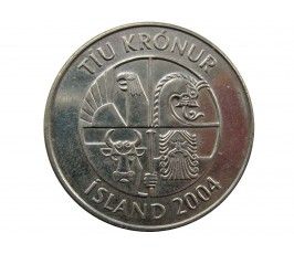 Исландия 10 крон 2004 г.
