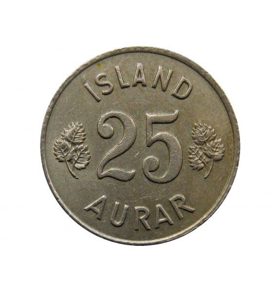 Исландия 25 аурар 1965 г.