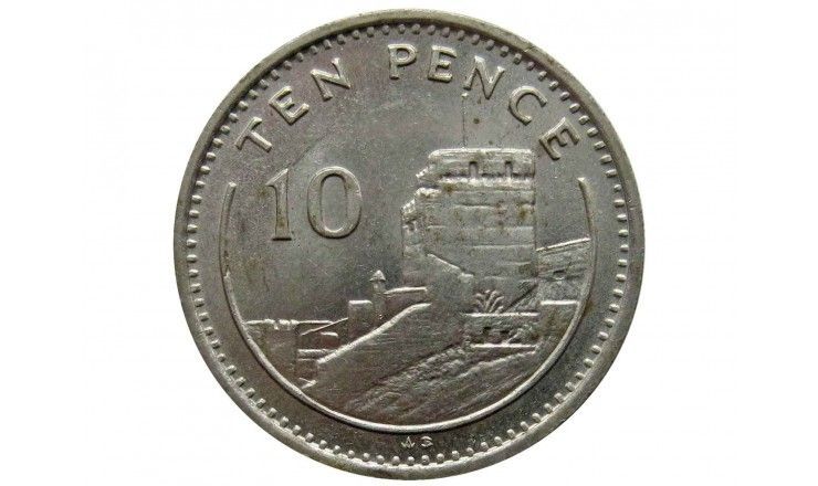 Гибралтар 10 пенсов 1991 г. AB