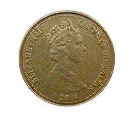 Гибралтар 1 фунт 2014 г.