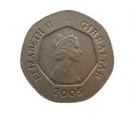 Гибралтар 20 пенсов 2005 г.