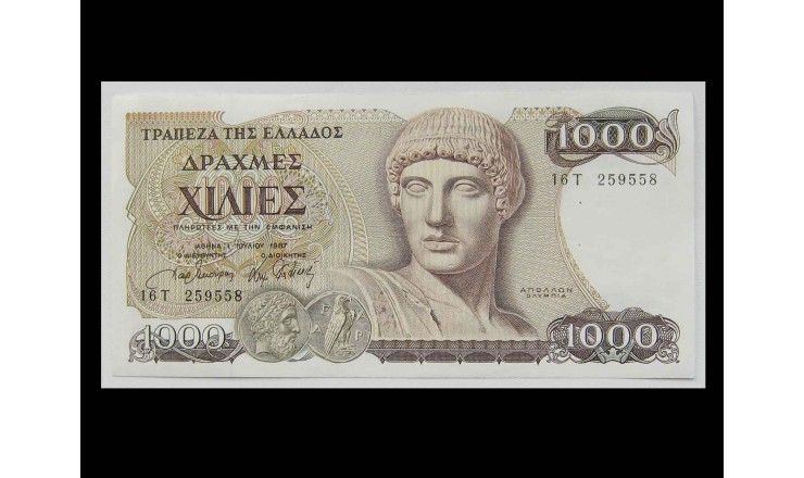 Греция 1000 драхм 1987 г.