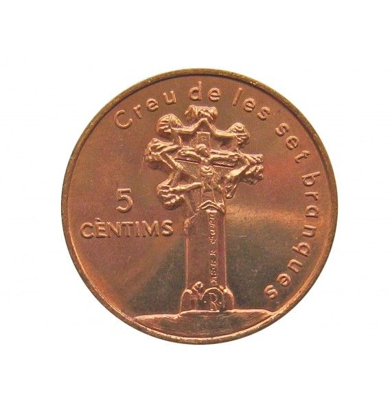 Андорра 5 сантимов 2003 г. (Семиконечный крест)