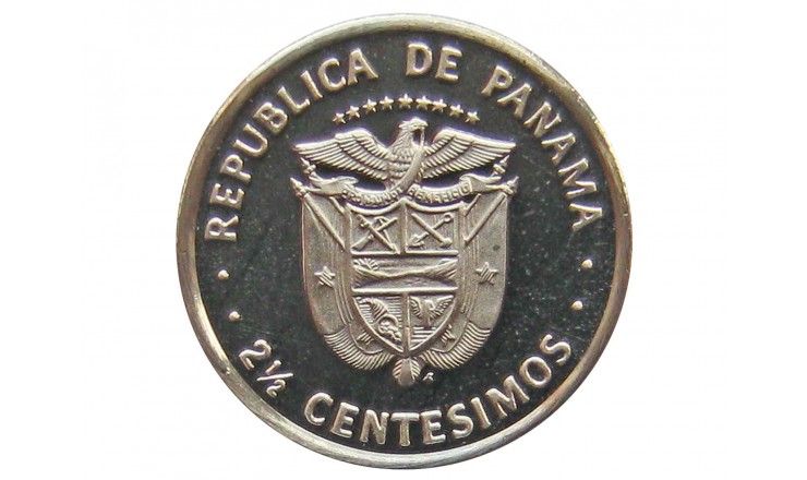 Панама 2 1/2 сентесимо 1975 г. (Proof)