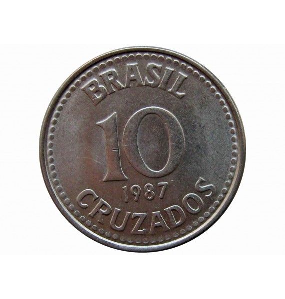 Бразилия 10 крузадо 1987 г.