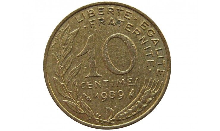 Франция 10 сантимов 1989 г.