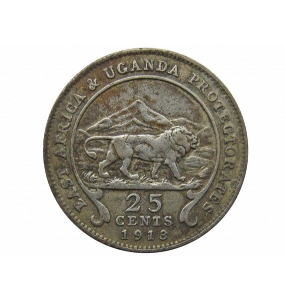 Британская Восточная Африка 25 центов 1913 г.