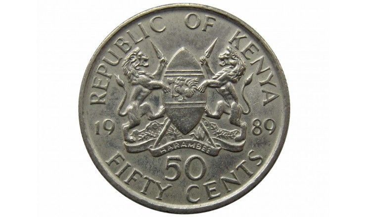 Кения 50 центов 1989 г.