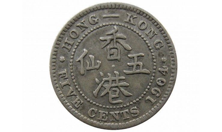 Гонконг 5 центов 1904 г.