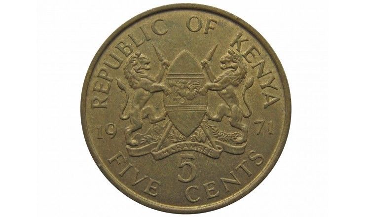 Кения 5 центов 1971 г.