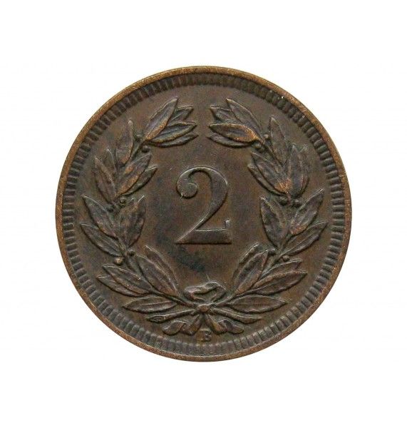 Швейцария 2 раппена 1907 г.