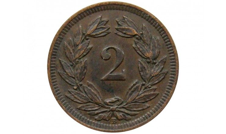 Швейцария 2 раппена 1907 г.