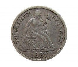 США дайм (10 центов) 1887 г.