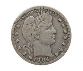 США квотер (25 центов) 1904 г.