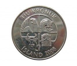 Исландия 10 крон 2008 г.