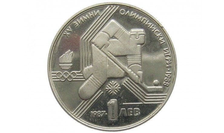 Болгария 1 лев 1987 г. (XV зимние Олимпийские игры, Калгари 1988 г.)