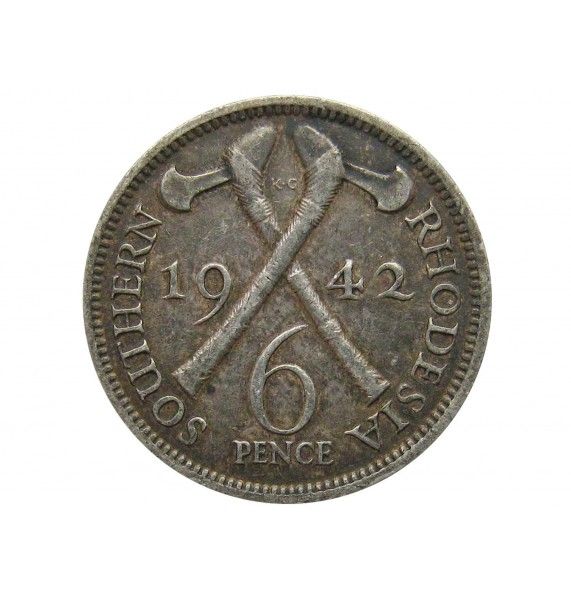 Южная Родезия 6 пенсов 1942 г.