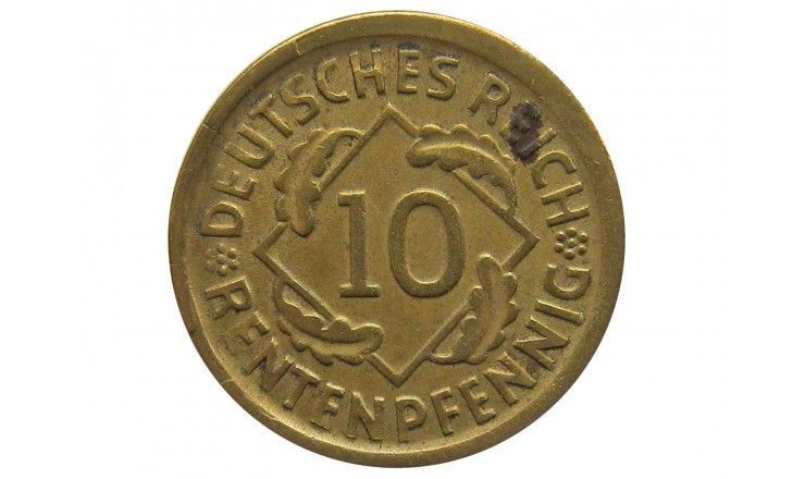 Германия 10 пфеннигов (renten) 1924 г. D