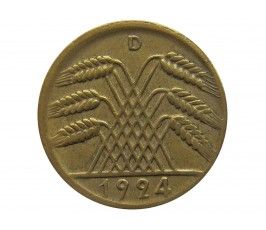 Германия 10 пфеннигов (renten) 1924 г. D