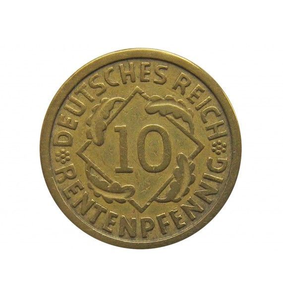 Германия 10 пфеннигов (renten) 1924 г. J