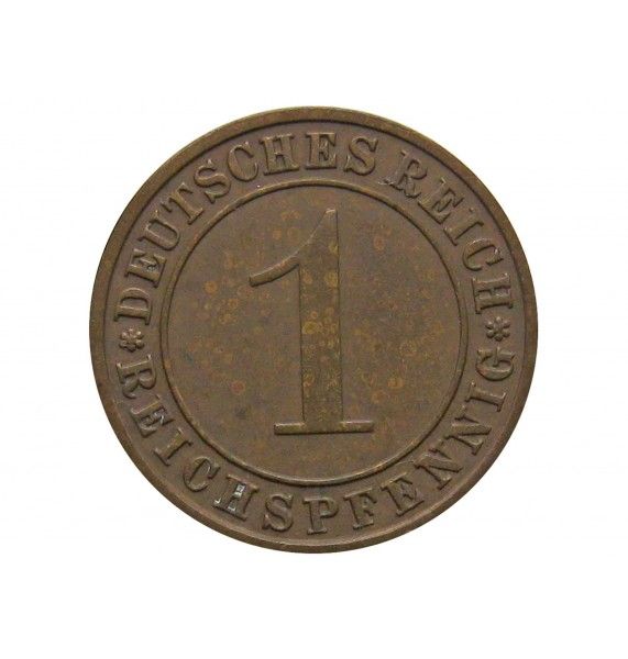 Германия 1 пфенниг (reichs) 1927 г. A