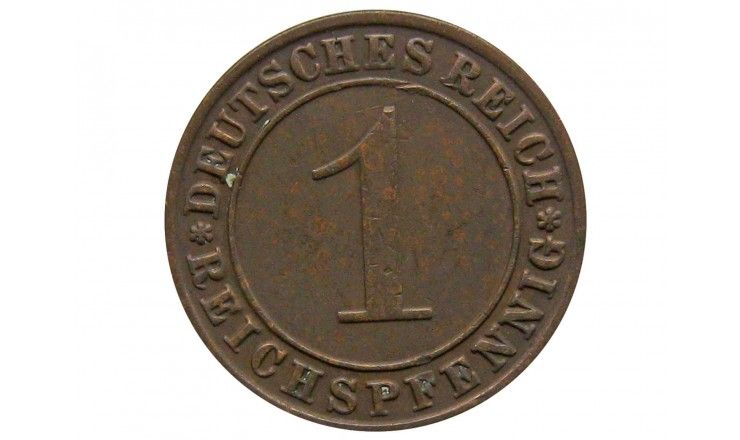 Германия 1 пфенниг (reichs) 1928 г. G