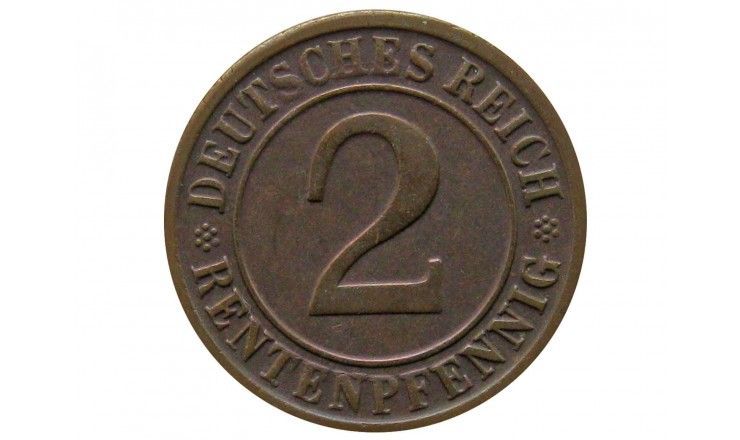 Германия 2 пфеннига (renten) 1924 г. D