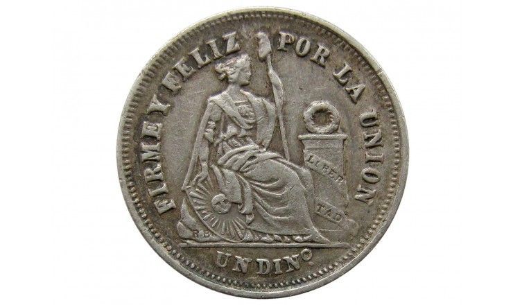 Перу 1 динеро 1874 г.