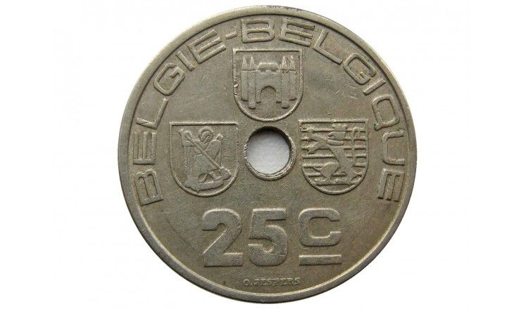 Бельгия 25 сантимов 1938 г. (Belgie-Belgique)