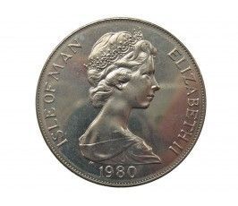 Остров Мэн 1 крона 1980 г. (Олимпийские Игры 1980 г. в Москве) + капсула