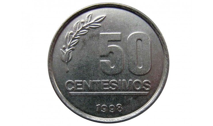 Уругвай 50 сентесимо 1998 г.
