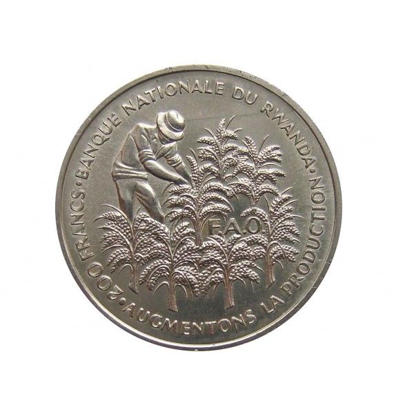 Руанда 200 франков 1972 г. (10 лет Независимости)