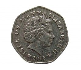 Остров Мэн 50 пенсов 2008 г. AA