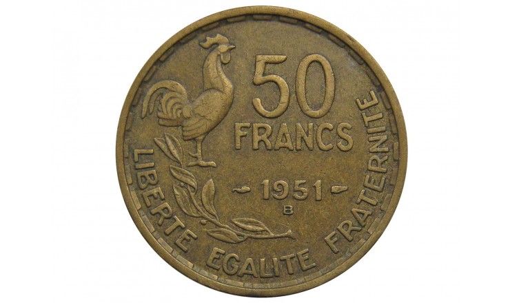 Франция 50 франков 1951 г. B