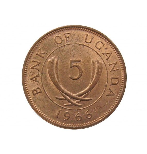 Уганда 5 центов 1966 г.