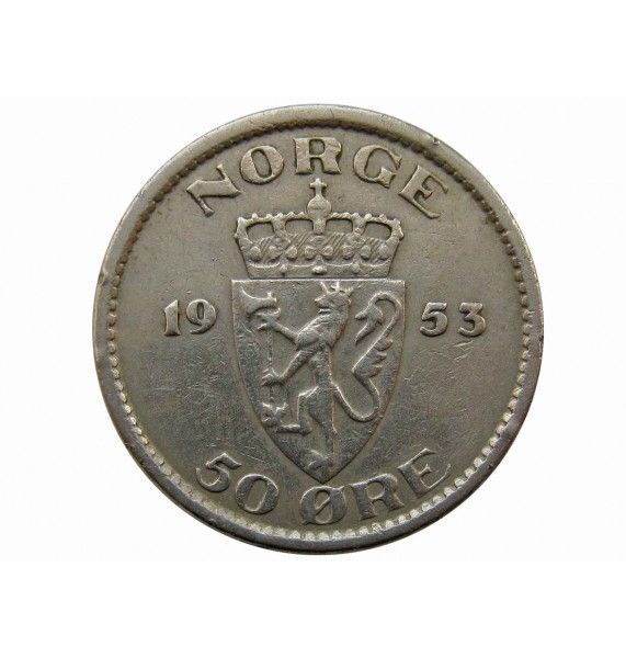 Норвегия 50 эре 1953 г.